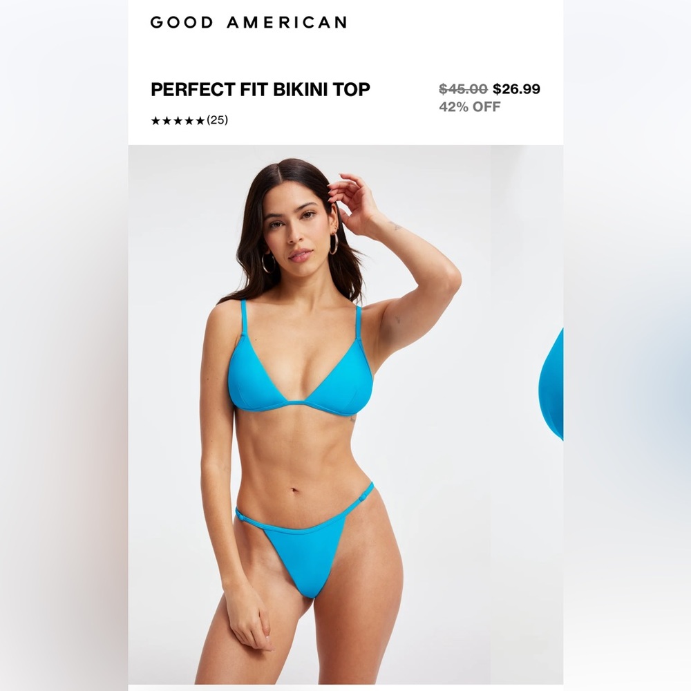 Good American - Perfect Fit Bikini Top - Atomic Blue